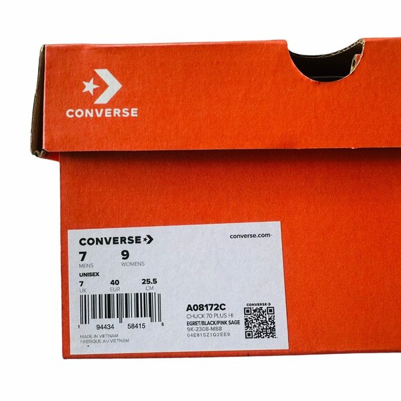 ⭐Converse Chuck 70 Plus Hi Sz 7 Mens Shoes Beige Floral Paisley Sneakers A08172C - Picture 8 of 9